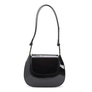 ISADORA Black Made In Italy Patent Leather Convertible Shoulder Bag